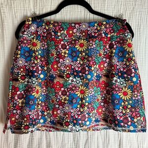Vibrant Floral A-Line Skirt